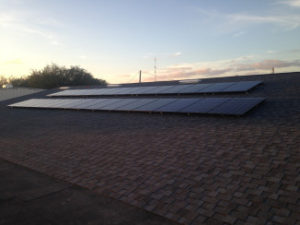 Solar panel ac and heat system